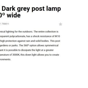 Mini Stalp LED iluminat exterior simetric 360º wide IP65 RUSH 25cm 3000K 126807 universul-luminii.ro