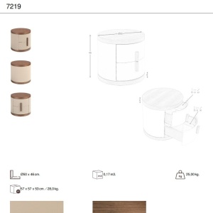 Noptiera design LUX Walnut-Leatherette Mink - Img 8