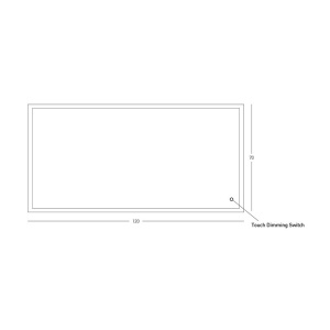 Oglinda baie cu iluminat LED 30W 3000K-4000K IP44 auriu 120x70cm - Img 4