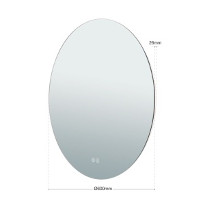 Oglinda baie cu iluminat LED dimabil IP44 FOCUS D-60cm 235787 universul-luminii.ro