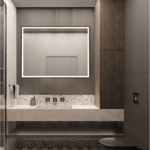 Oglinda baie cu iluminat LED IP44 Ambor, 60x80cm 167047 universul-luminii.ro