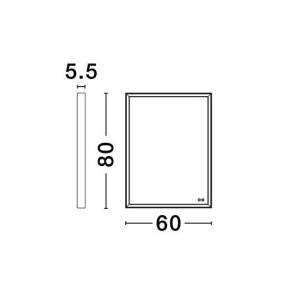 Oglinda cu iluminat LED IP44 3000K Ambor, 60x80cm, NVL-9006039 247747 universul-luminii.ro