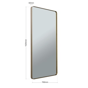Oglinda decorativa design modern CARLO auriu 152-76cm - Img 10