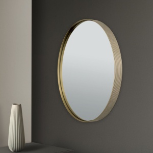 Oglinda decorativa design modern CARLO auriu D-61cm - Img 2