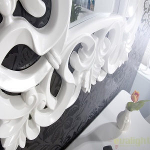 Oglinda decorativa eleganta design clasic Venice alba A-15628 VC - Img 5