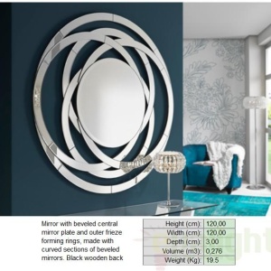 Oglinda decorativa moderna diam.120cm Aros 385314 - Img 2