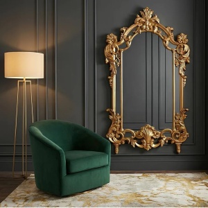 Oglinda decorativa OPULENT 150cm auriu - Img 2