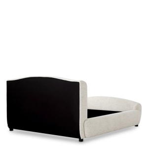 Pat dublu tapitat design elegant LUX Mellory, Seashell off-white - Img 5