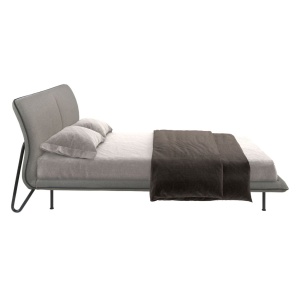 Pat dublu tapitat design LUX Dark grey 180x200cm - Img 3