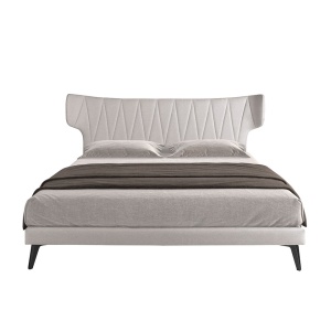 Pat dublu tapitat design LUX Light grey 180x200cm - Img 6