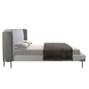 Pat dublu tapitat design LUX Light grey 180x200cm - Img 8