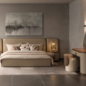Pat dublu tapitat design LUX Mink 180x200cm - Img 8