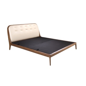 Pat dublu tapitat design LUX Walnut Veneer 180x200cm - Img 4