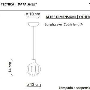 Pendul ceramic design italian realizat manual AFOXÉ Small 125877 universul-luminii.ro
