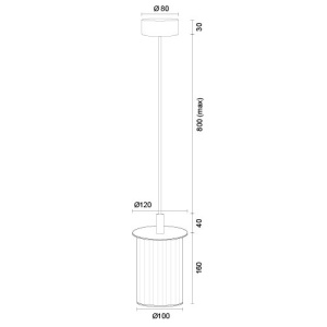 Pendul cu protectie IP44 NORFOLK 8755 auriu - Img 7