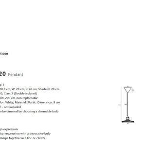 Pendul design clasic Torina 25 transparent - Img 4