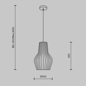 Pendul design decorativ natural Roots 30cm 226697 universul-luminii.ro
