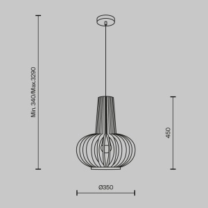 Pendul design decorativ natural Roots 35cm 226717 universul-luminii.ro