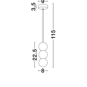 Pendul design decorativ ZERO alb/opal - Img 6