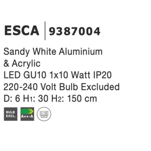 Pendul design minimalist Esca alb NVL-9387004 - Img 4