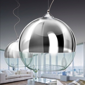 Pendul design modern 40cm Silver Ball 52567 universul-luminii.ro