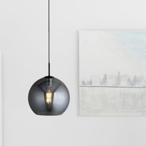 Pendul design modern cu abajur fumuriu AMSTERDAM 110357 universul-luminii.ro