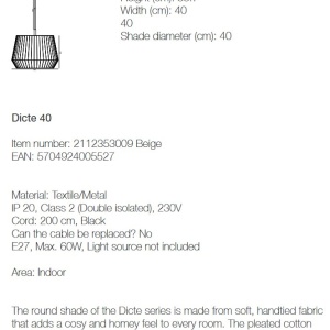 Pendul design modern DICTE 40 bej 2112353009 NL 196857 universul-luminii.ro