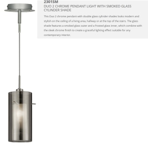 Pendul design modern Duo II crom 2301SM SRT - Img 2