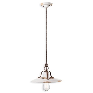 Pendul design retro realizat manual din ceramica COUNTRY, 30cm 216617 universul-luminii.ro