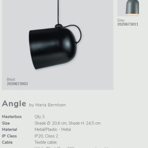Pendul dimabil directionabil design modern Angle negru 2020673003 DFTP 194847 universul-luminii.ro