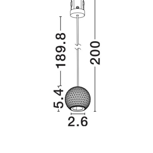 Pendul incastrabil LED stil minimalist 3000K NOTIC alb - Img 7