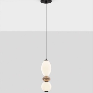 Pendul LED decorativ ceramic Mocha, Alb, PALLINA 244917 universul-luminii.ro