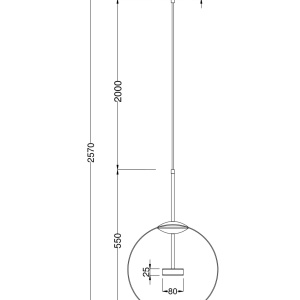 Pendul LED design clasic Cometa auriu mat MYMOD056PL-L12G3K 90337 universul-luminii.ro