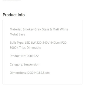 Pendul LED design decorativ NOSTOS Smokey Gray, NVL-9009222 246287 universul-luminii.ro