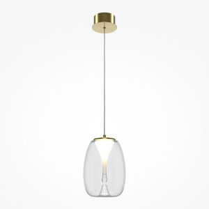 Pendul LED design decorativ Splash auriu/transparent