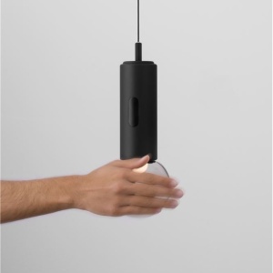 Pendul LED design minimalist CHRONOS negru - Img 5