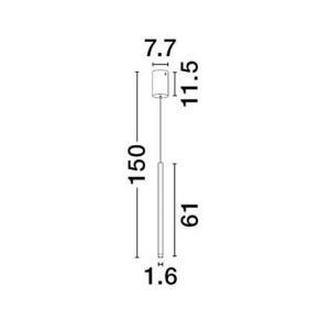 Pendul LED design minimalist STILVI negru 169257 universul-luminii.ro