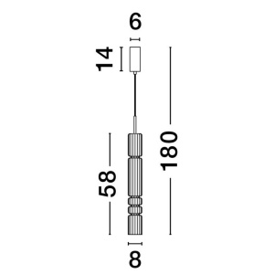 Pendul LED design modern BENTO gri fumuriu 152257 universul-luminii.ro