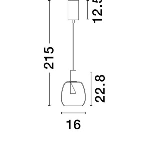 Pendul LED design modern decorativ IMATIA D-16cm 237017 universul-luminii.ro