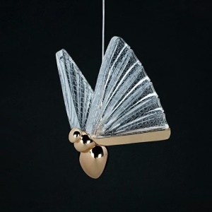 Pendul LED design modern Fluture M auriu - Img 5