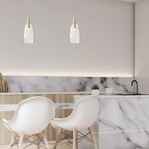 Pendul LED design modern Light auriu mat - Img 2