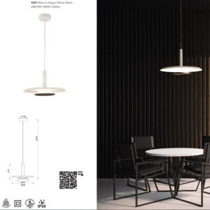 Pendul LED design tehnic, diametru 40cm Tina MA-9001 171927 universul-luminii.ro