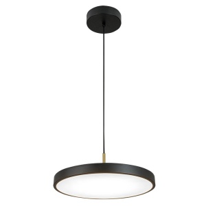 Pendul LED Diametru 40cm, Negru, 18W BLACK-BRUSHED BRASS ZB-25145
