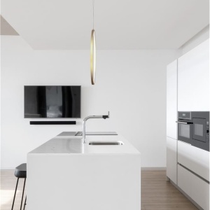 Pendul LED dimabil design modern Change auriu 80,7cm - Img 2