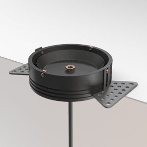 Pendul LED incastrabil design tehnic Luna negru, 3000K 55597 universul-luminii.ro