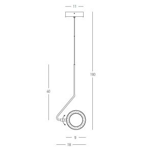 Pendul LED, Lustra suspendata moderna Lord 117927 universul-luminii.ro