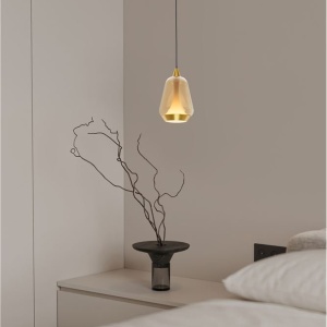 Pendul LED modern, Metal, Sticla, Champaign, ALISH 245147 universul-luminii.ro