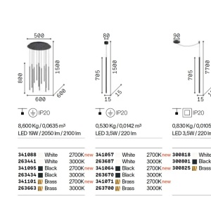 Pendul LED stil minimalist Filo sp1 2700k negru 242497 universul-luminii.ro
