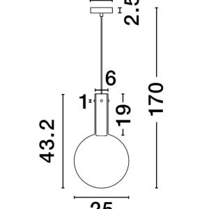 Pendul LED stil modern NOSTOS albastru 153247 universul-luminii.ro