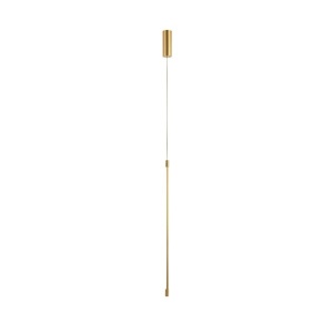 Pendul, lustra LED design liniar Fizz auriu